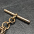 British Antique Rolled Gold Albert Chain 9ct Gold Heart Locket Fob